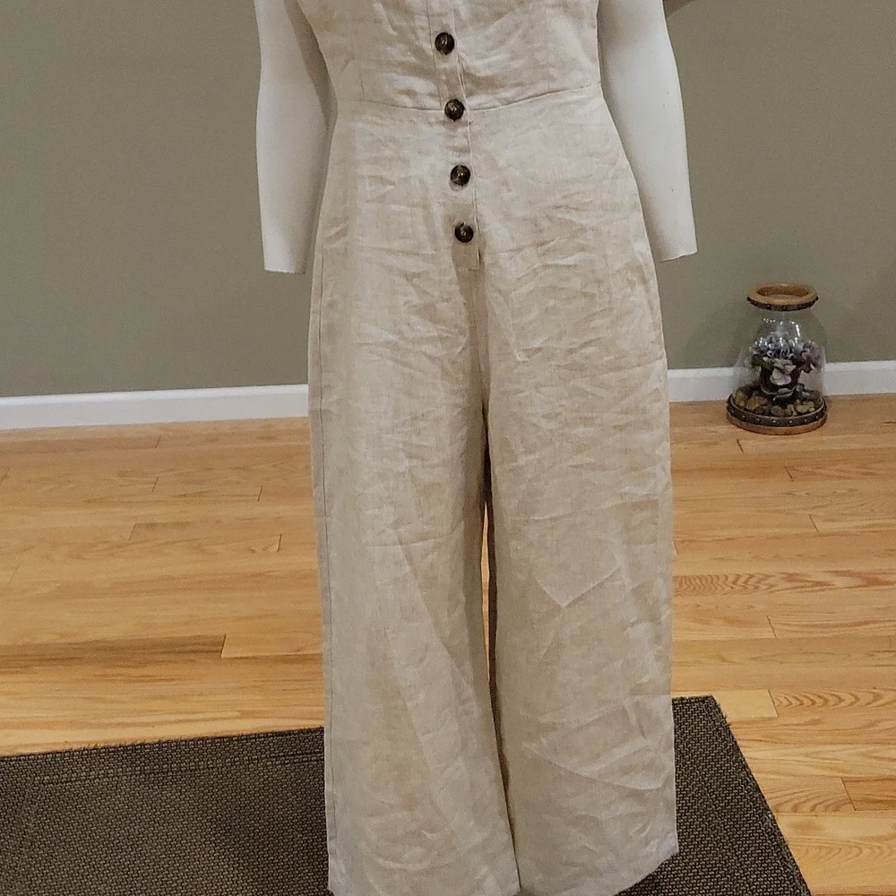 Reformation Torta Linen Jumpsuit
